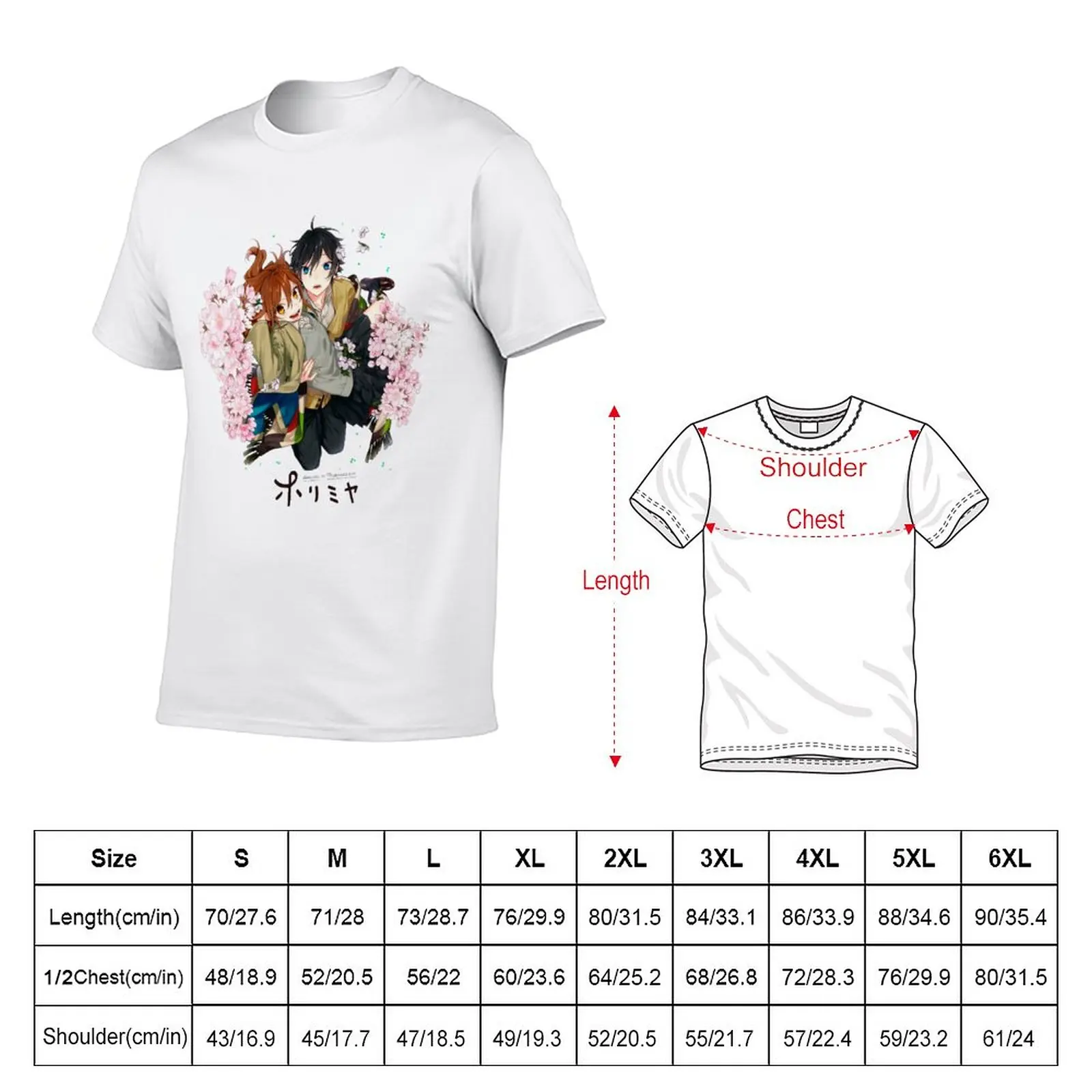 Hori-san to Miyamura-kun T-Shirt aesthetic clothes oversized animal prinfor boys Blouse Men's clothing