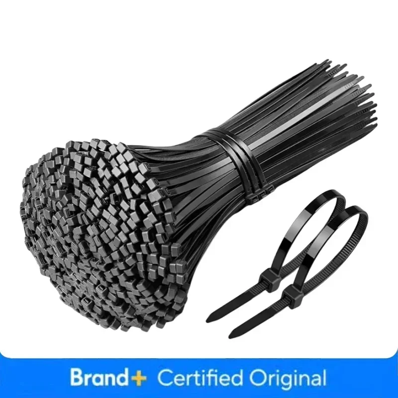 100-1000PC Plastic Colorful Self-locking Nylon Cable Ties Organizer Cables Wires Gardening Project Home Office Workshop Reusable