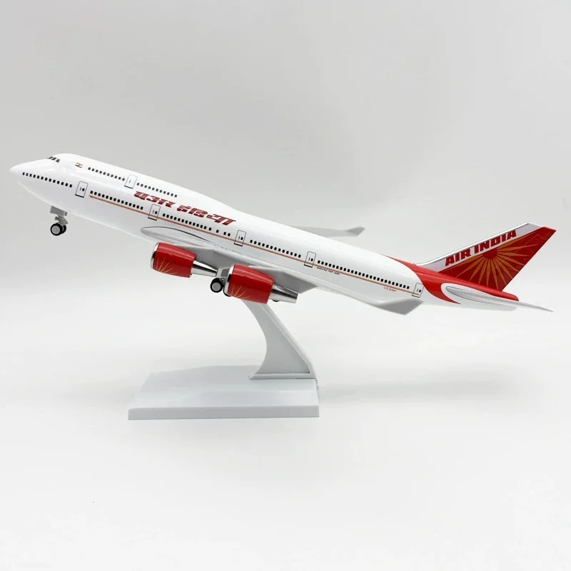 

Масштабная модель самолета Boeing 747 (30 см) авиакомпании Air India, с колесами, из смолы, для коллекционирования и демонстрации, игрушка для детей