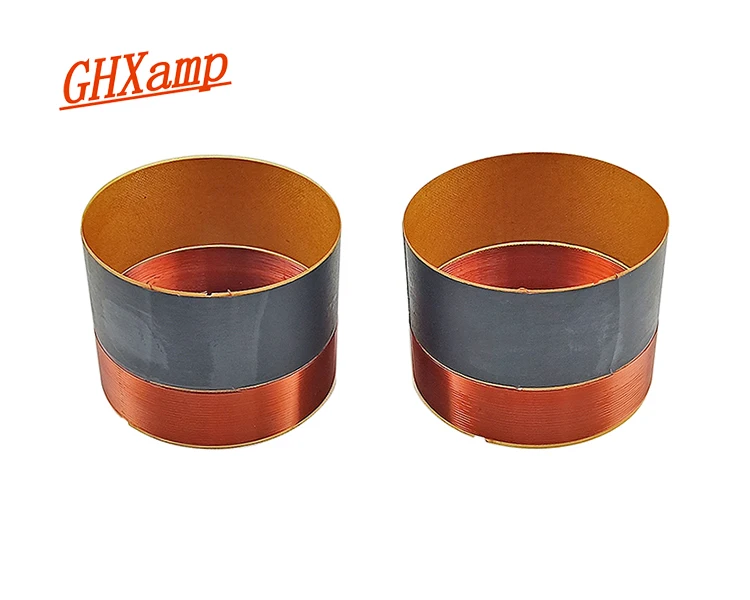 GHXAMP 77 mm Fiberglas-Skelett-Bassspule, reiner Kupferdraht, rund umwickelter Draht innen und außen, Höhe 60 mm, 2 Stück – Detail 2