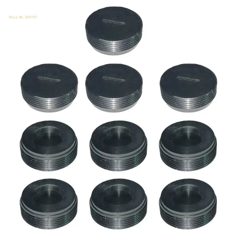 

10Pcs Carbon Brush Holder Caps 24mm 8.5mm Thickness Electric Motor Brush Cover Plastic Fitting Thread Black Cover Dropship