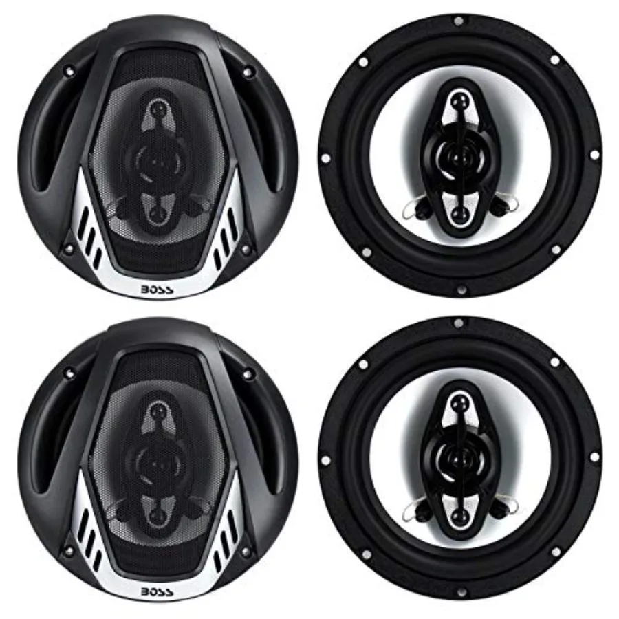 

Car audio coaxial speakers for vehicle installation, polypropylene cone with mylar dome tweeters, black color, 400W power handl