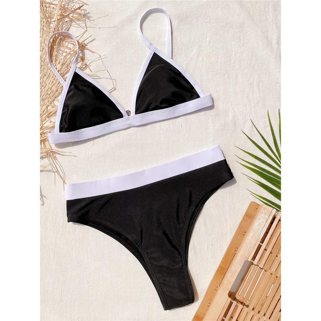 Bikini mit Schlangenhautmuster, hoher Taille, zweiteiliger Badeanzug für Damen, Badebekleidung, Badeanzug, Damenbikini V4204 – Detail 7