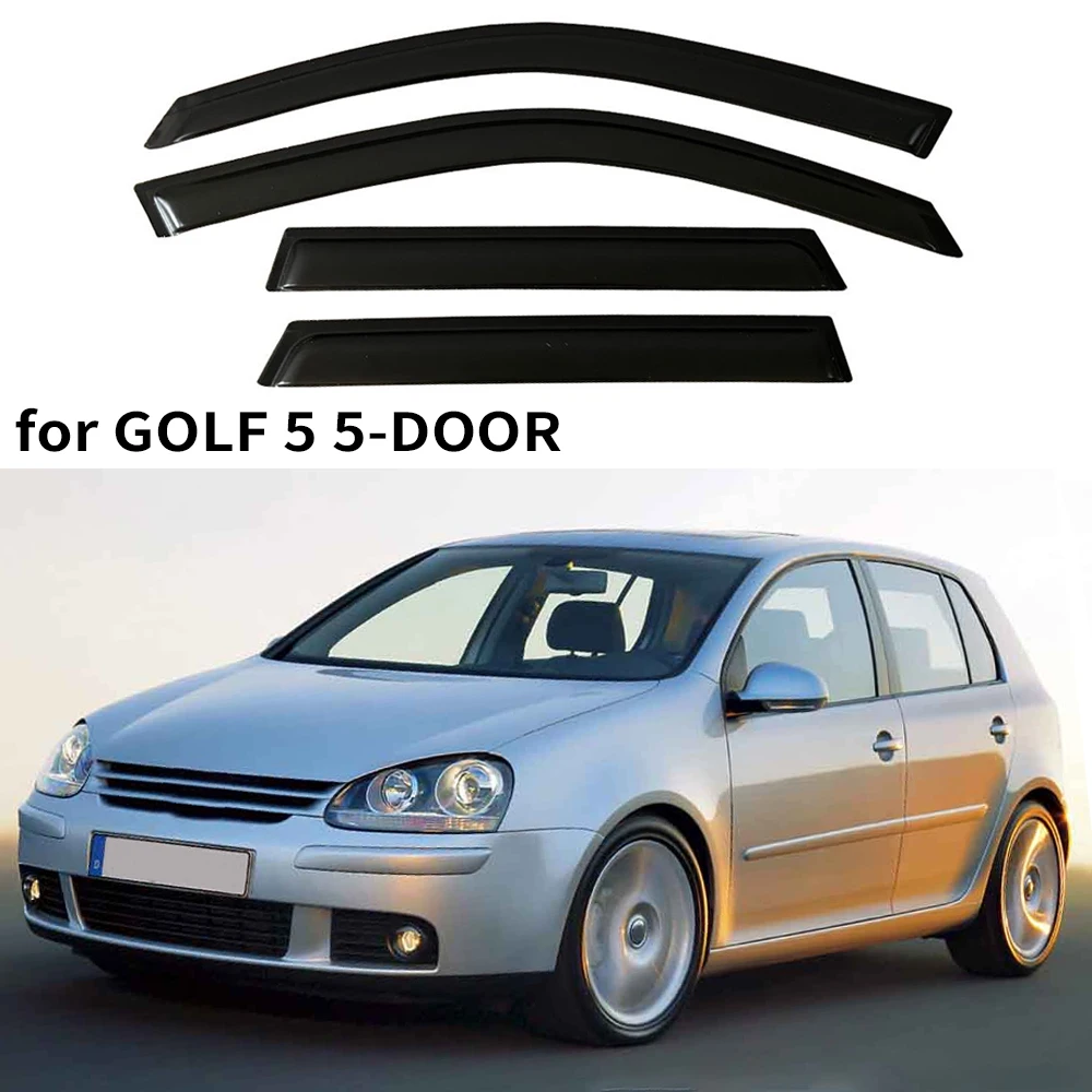 

Window Visor for VW Volkswagen GOLF 5 5-DOOR 2004 2005 2006 2007 2008 2009 Wind Deflectors Rain Guards Door Visor Vent Shades