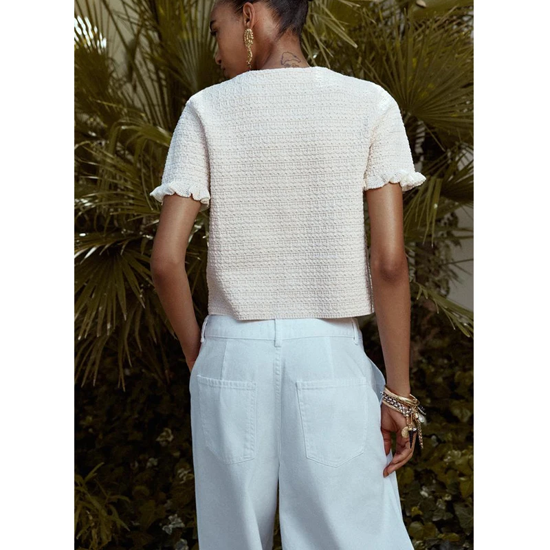 

Spring Summer New Arrival Women's Knitted ort Sve round Ne Layered Decorative Outerwear Commute Sle Slim Fit Polyest...