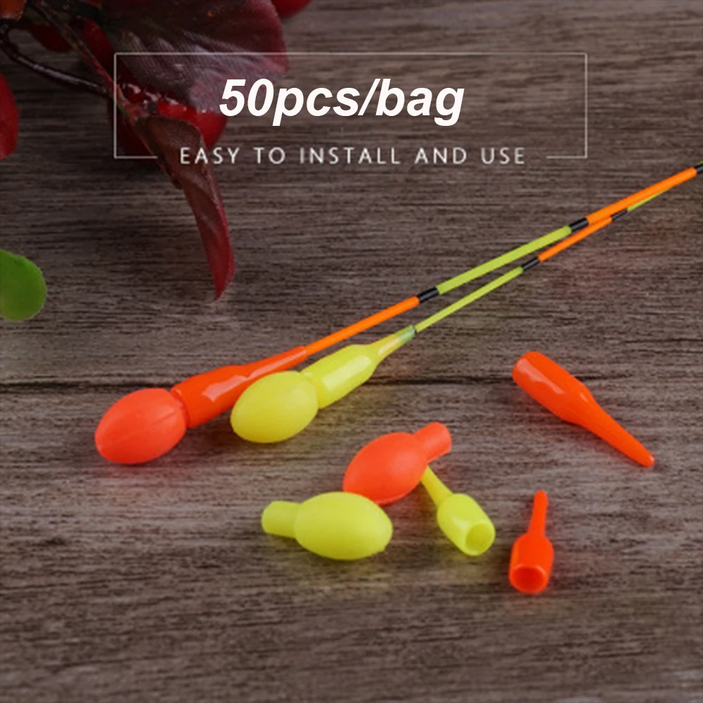 Material Night Rubber Stoppers Luminous Plastic Flotador Pesca Fishing Floats Drift Tail Conspicuous Rubber Beans Connectors