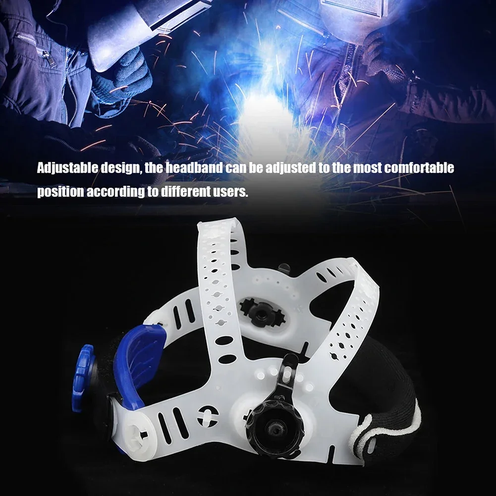 Solar Auto Darkening Welder Mask For Solar Auto Darkening Helmet Accessories ABS Material White Headband Adjustable Welding Tool