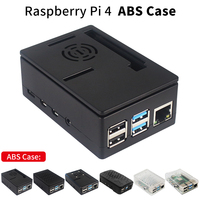 Raspberry Pi 4 Model B ABS Case Optional Fan Cooling Heat Sink Metal Box Shell for Raspberry Pi 4 4B