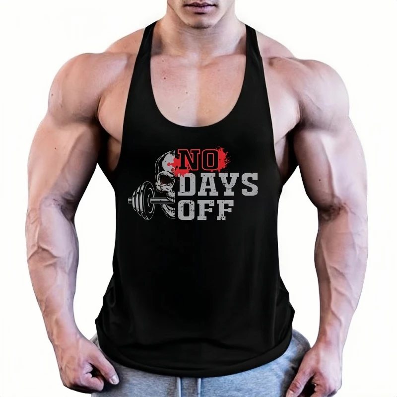 العضلات الرجال الصالة الرياضية تجريب القطن تانك الأعلى الرجال أكمام سترينجر سترة مركزية كمال الاجسام اللياقة البدنية التدريب أكتيفيوير #1