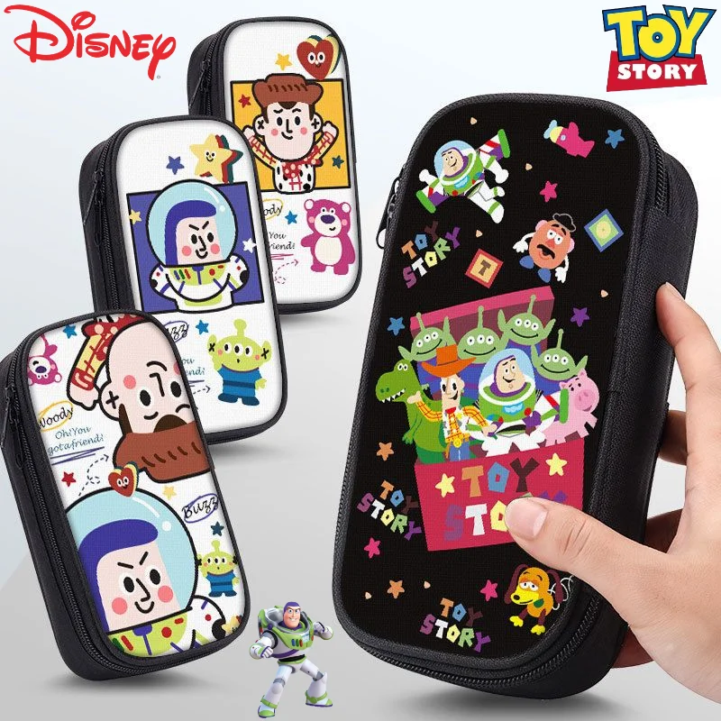 Nuevo Disney Toy Story Buzz Lightyear Woody Alien lindo patrón creativo de dibujos animados simple y moderno estuche para lápices de gran capacidad