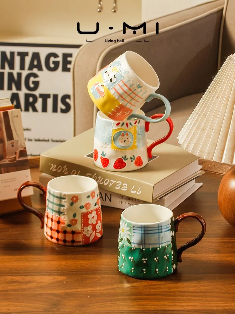 

Высокоэстетичная керамическая кружка ручной росписи, термостойкая, для домашнего использования, U Mi LIVING Cup Quali Crtsmanip Fre Trend, подарочная коробка