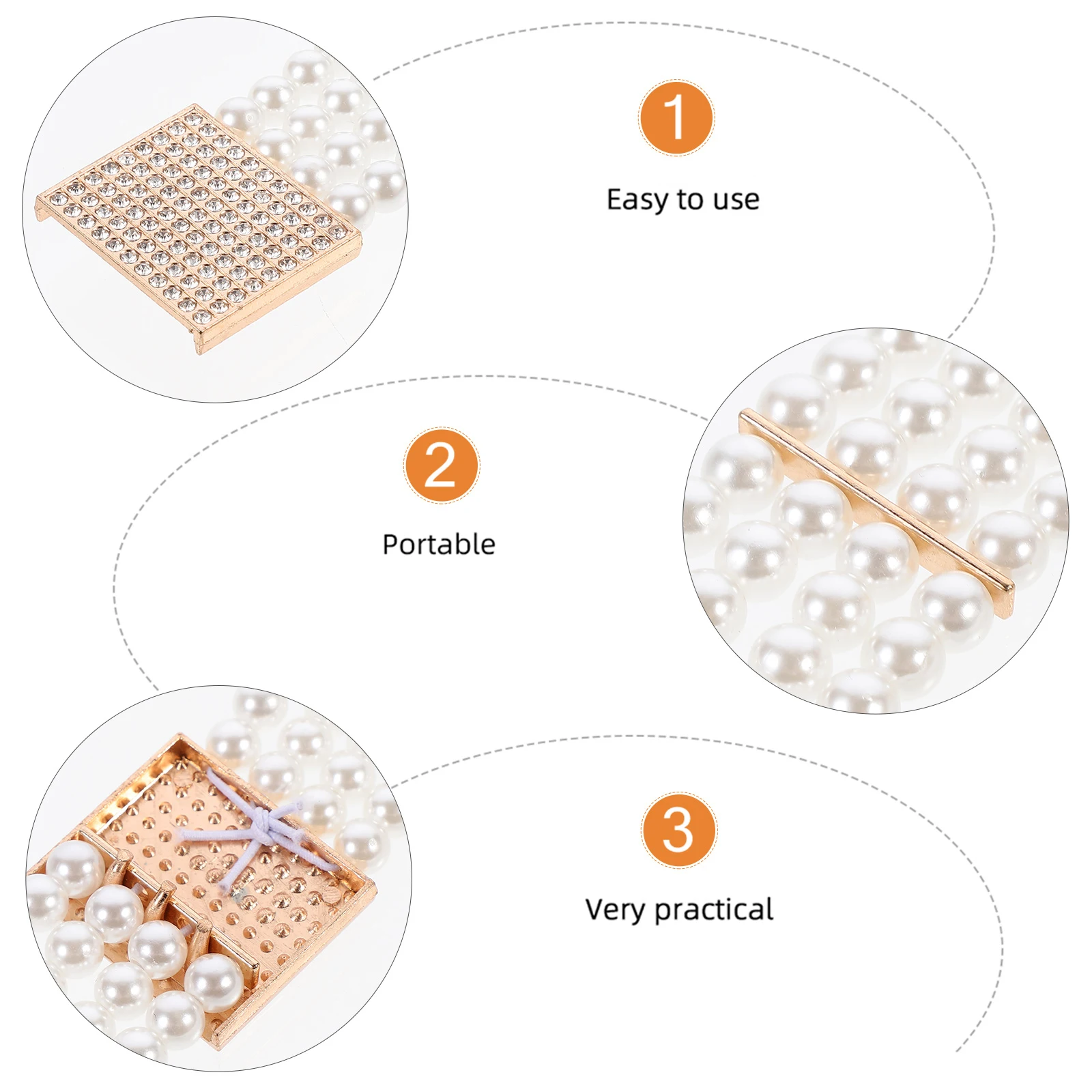 Cintura di perle Cintura da sposa bianca Cintura da sposa regolabile Accessori da donna Decorazioni da sposa Fibbia con strass Elegante design sottile e confortevole