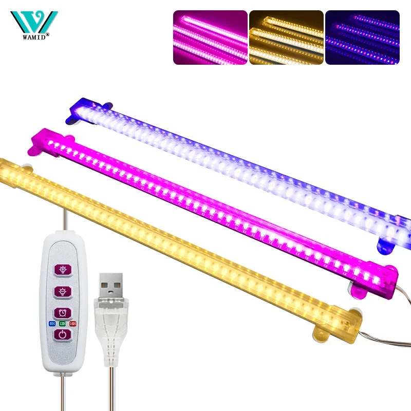 led grow bar light para plantas espectro completo phyto lamp para mudas legumes flor lampada crescente com estufa usb 5v 30cm 01