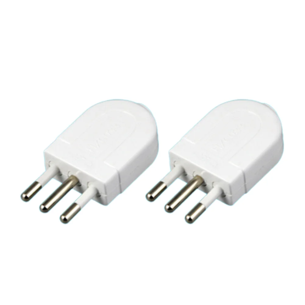 16A 250V Three Prong Assembly Power Socket for Household Use White Copper Contacts 61x32x15mm Easy DIY Install