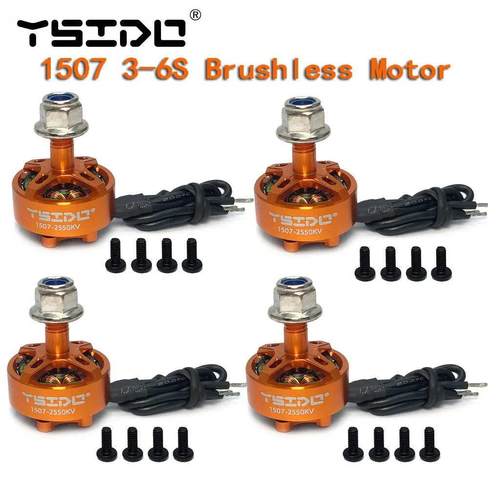 4Pcs /1PCS YSIDO 1507 2550KV 3650KV 3-6S Brushless Motor for Cineboy 146mm/Cloud-149 149mm Frame Sprog RC Drone FPV Racing DIY