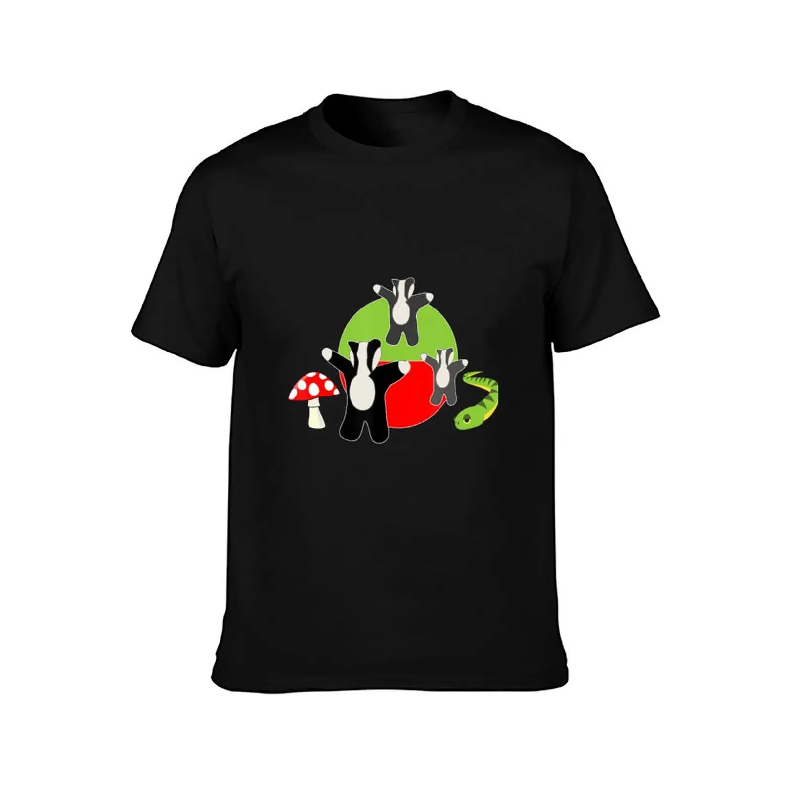 Badger Badger Badger Mushroom Snake T Shirt T-Shirt Summer Holiday T-Shirt