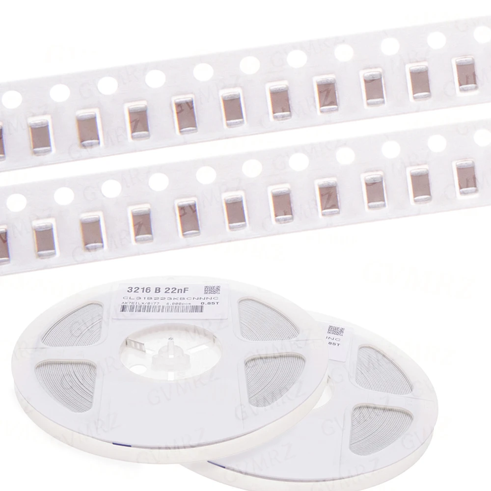 1reel 2000/4000pcs  4.7UF 10UF 0.5pF-47uF Thick Film Chip Multilayer Ceramic Capacitor 1UF 2.2UF 1PF 1206 SMD 10NF 100NF