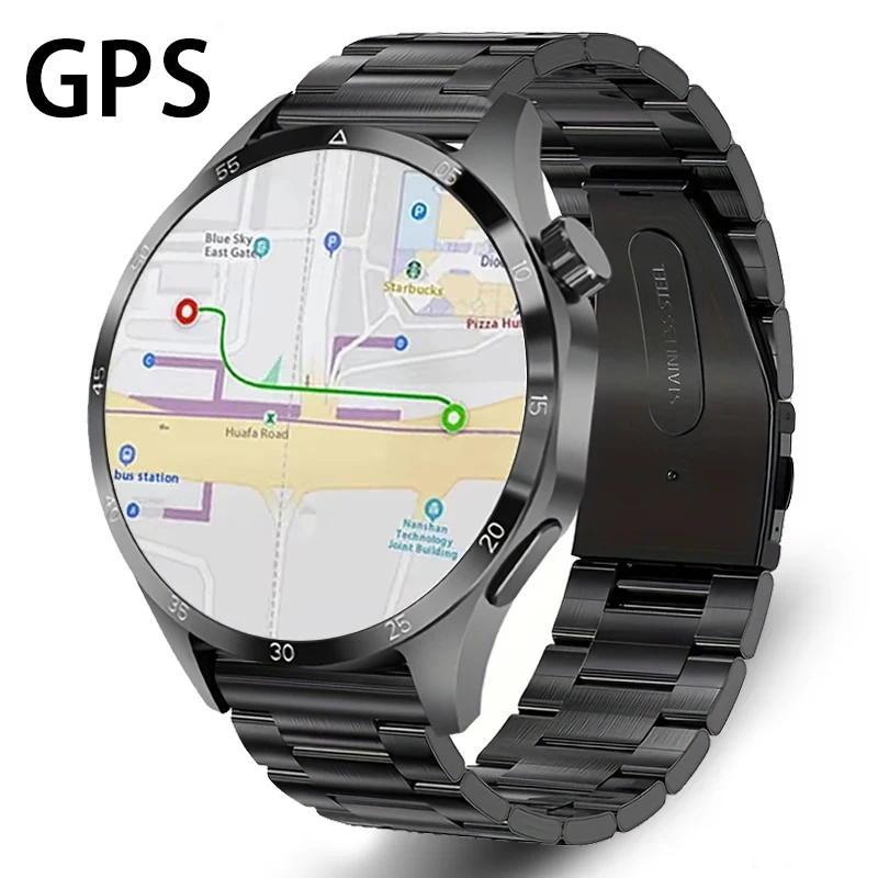 

New GPS NFC Smart Watch Men 360*360 AMOLED Screen Heart Rate Bluetooth Call Watches Waterproof Man Smartwatch For Android IOS