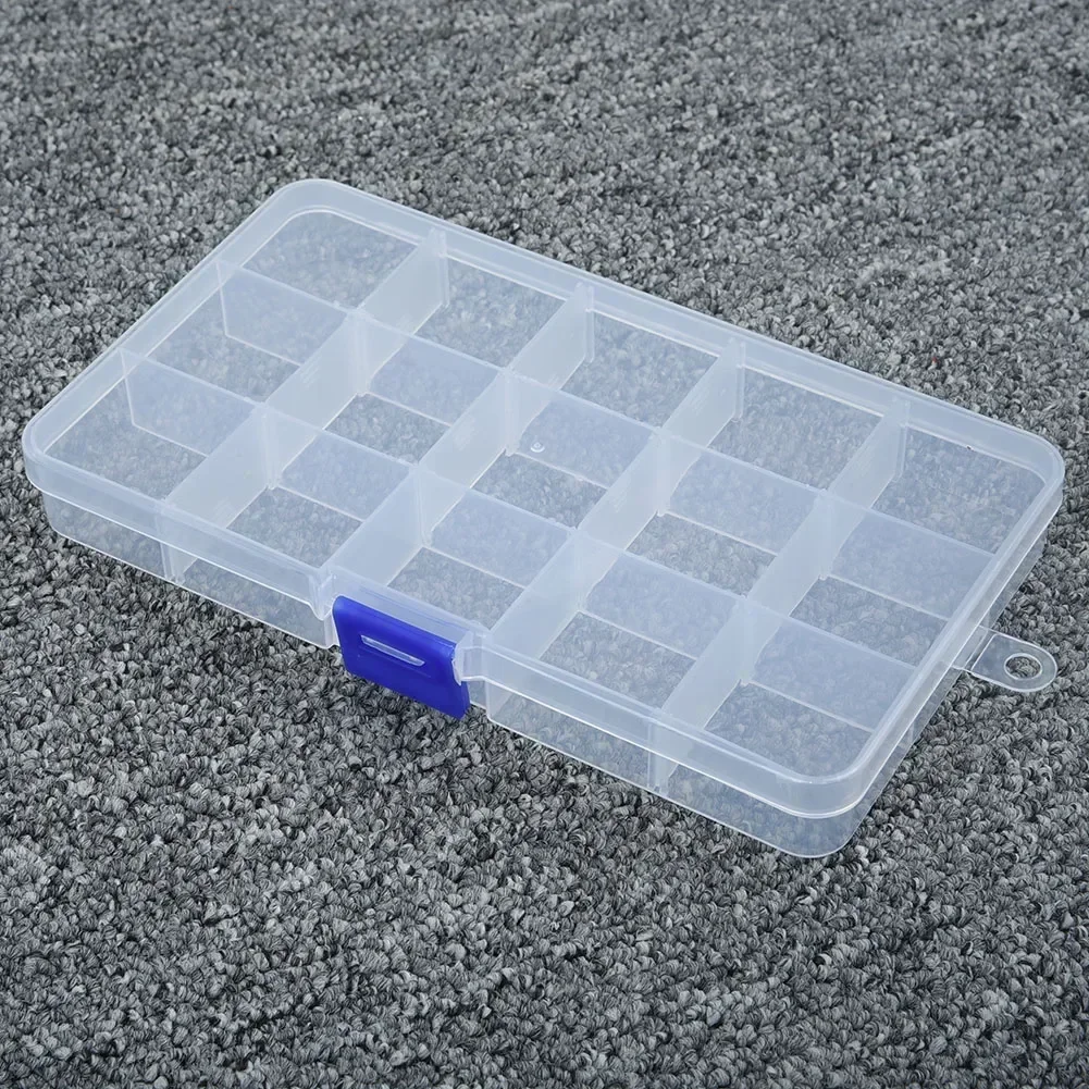 Transparent Plastic 10/15/24/36 Grid Storage Box Jewelry Beads Pills Screw Organizer Container Case Storage Boxes Best Celling