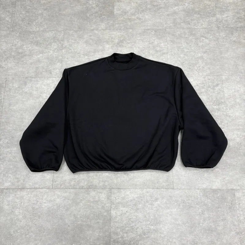 أسود أبيض Boxy Yzy Kanye West القطبية الصوف بلوزات الرجال النساء الشتاء فضفاضة الجولة الرقبة بلوزات المتضخم البلوفرات