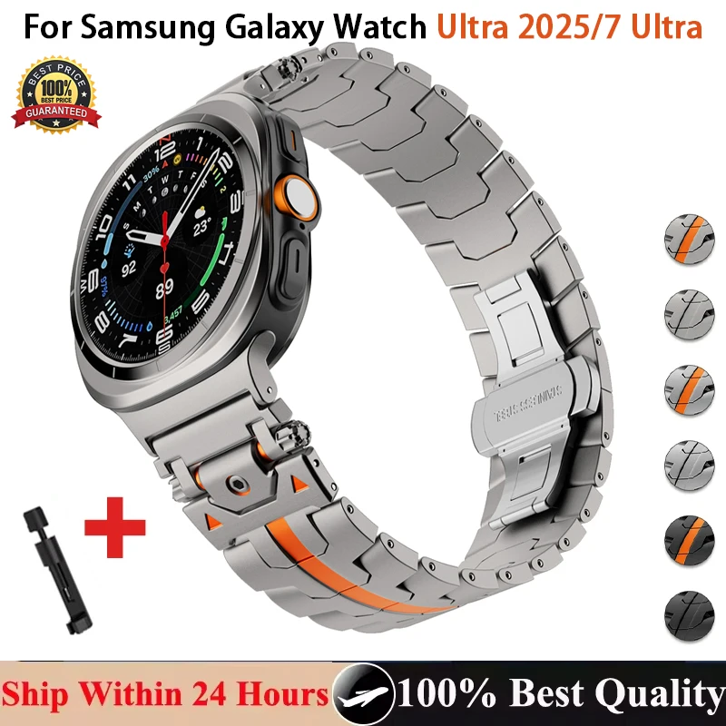 

HOT Stainless Steel Strap for Samsung Galaxy Watch 8 Ultra 47mm Luxury Metal Band Galaxy Watch 7 Ultra Replaceable Wristband