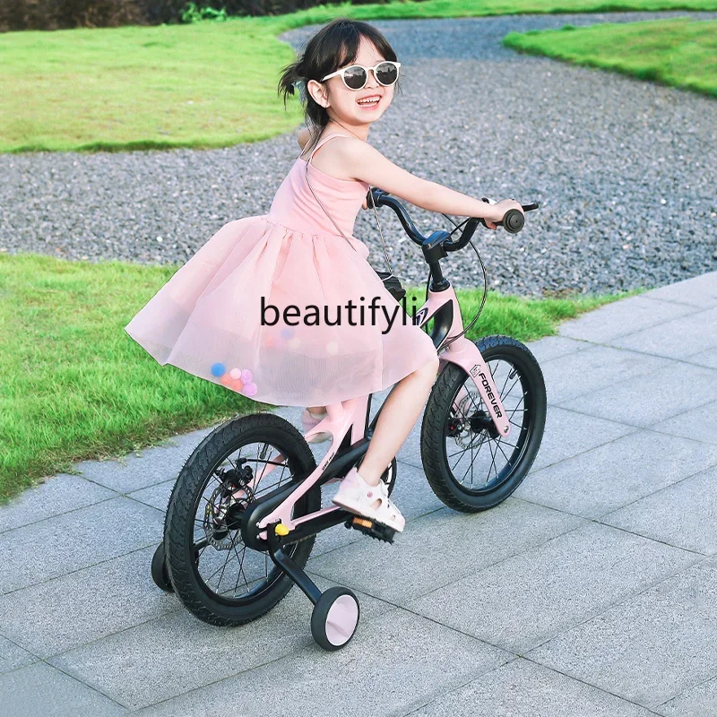 Children's bicycle 16-inch magnesium alloy boy pedal 3-6 year old girl, male and female stroller