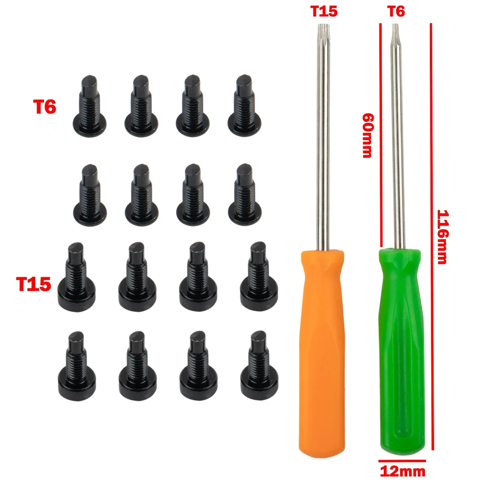 Seamless Installation and Maintenance 16Pcs Security Screws & Ring Doorbell Magnetic Torx Screwdriver T6 T15 Repair Tool