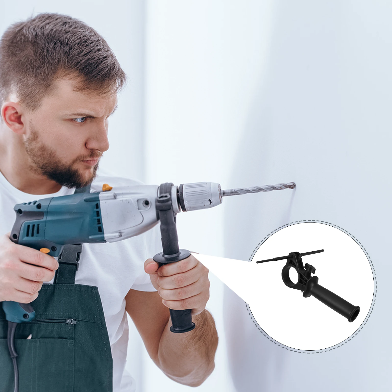 

Electric Hammer Handle Replacing Drill Tool Grip Black Lightweight Ergonomic Design Compatible Impact Drill Accessory Home