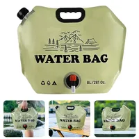 Outdoor Large Capacity Water Bag 8L Foldable Water Storage Bag Portable Hiking Water Container Bucket Pouch Camping Supplies