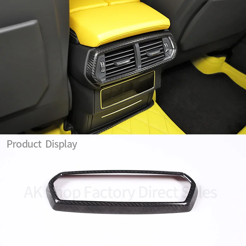 For Lamborghini URUS Rear Seat Air Conditioner Outlet Panel Frame Cover Real Carbon Fiber Interior Modification Car Accessories