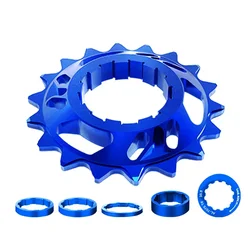 Single Speed Flywheel Conversion Kit 18T Cassette Cog MTB Road Bike Sprocket Aluminum Alloy MTB Road Bicycle Sprocket Accessory