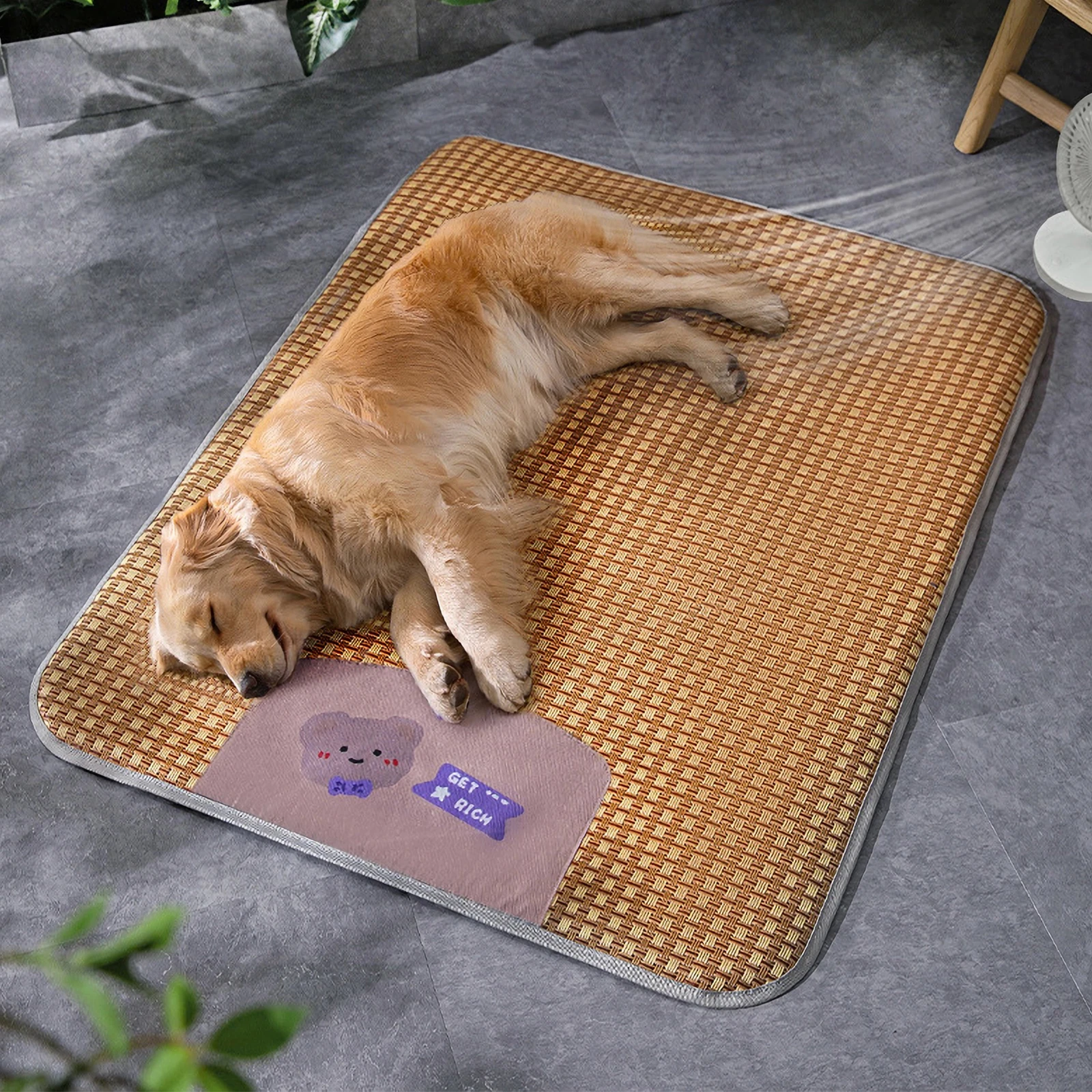 Pet Mat Cooling And Cooling Universal Summer Pet Mat For Cats And Dogs Fast Cool Safe Rattan Mat