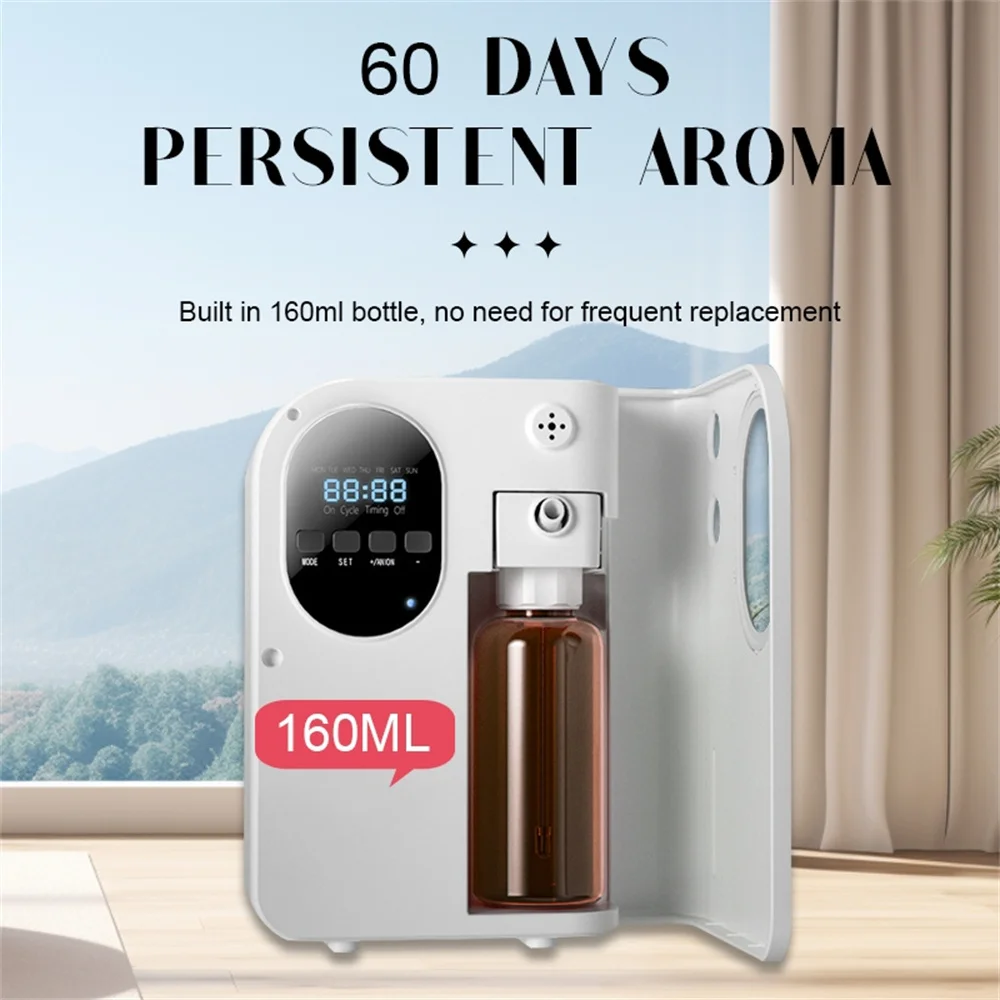 Essential Oil Diffuser 300m³ Large Area Aroma Diffuser Machine Wall Mounted Hotel Home Room Fragrance Electric Smell Distributor