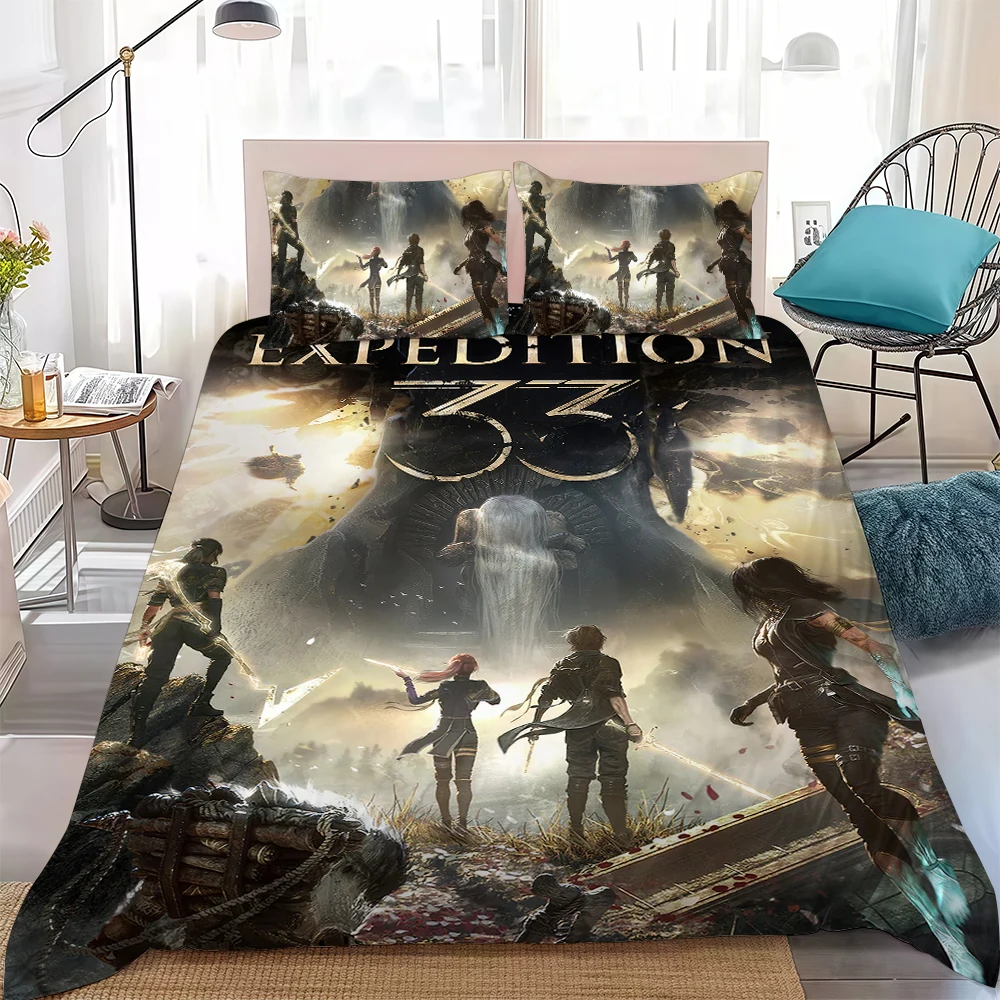 E-Expedition 33 Duvet Cover Set Soft Wash Bed 3 Piece Summer Comfortable Student Dormitory Home Baby Bedding Best Seller