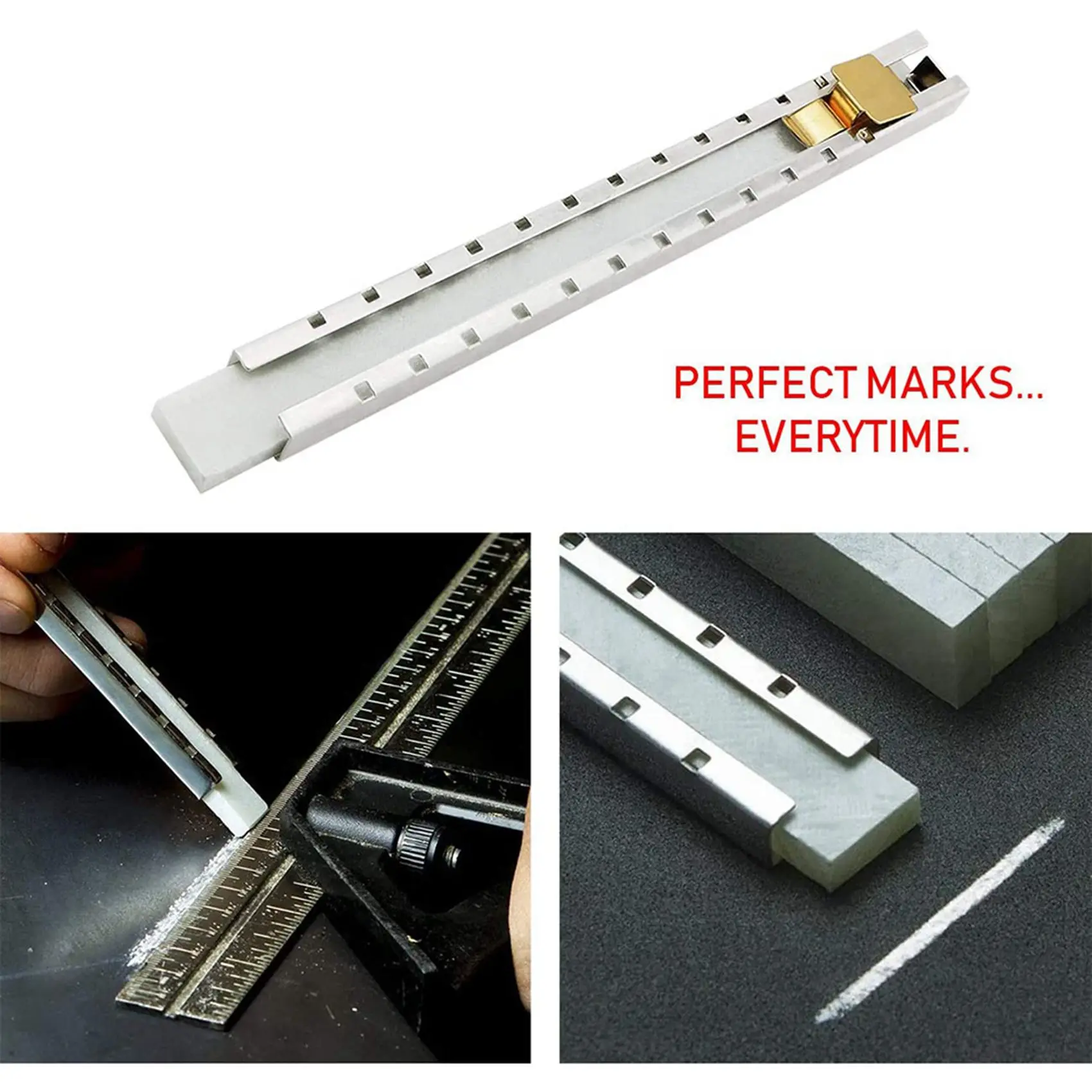 

A98E-2X Soapstone Holder Set Mark White Clear And Removable Markings, Flat And Round Holder,Soapstone For Welding