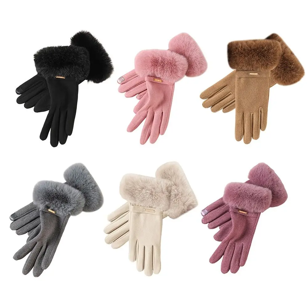 Guanti caldi invernali alla moda Guanti da sci antivento e resistenti al freddo Guanti touch screen spessi per tenere al caldo per le donne