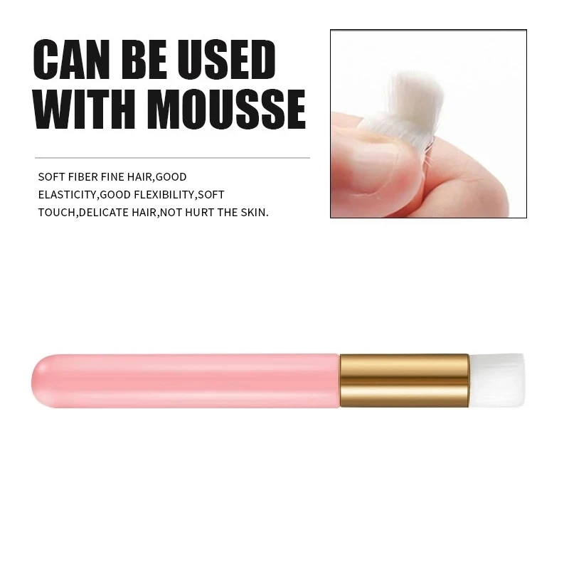 CNKESS 50PCS Lash Shampoo Brush Eyelash Extension with Mousse Brush Eye Lash Lift Cleaning Foam for Clean Glue Wholesale Label