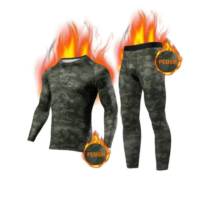 طقم ملابس داخلية حرارية بدون خياطة للرجال للخريف والشتاء بأكمام طويلة وطبقة أساسية دافئة للتمرين الرياضي والارتداء اليومي غير الرسمي