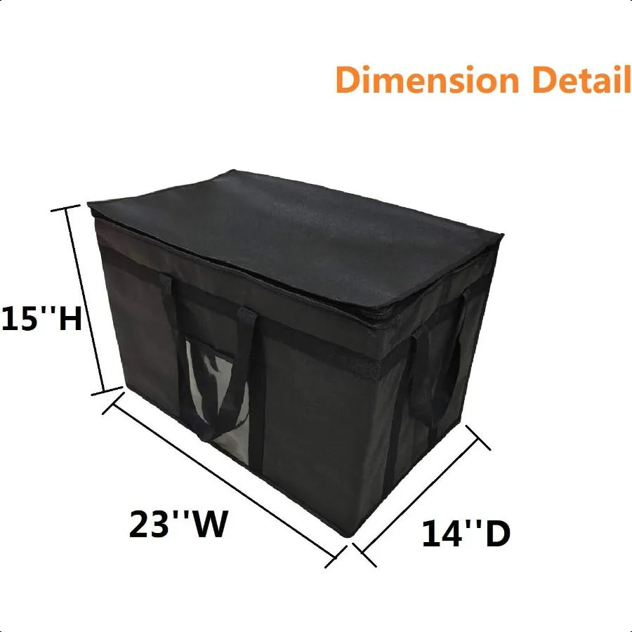 XXXLarge Insulated Collapsible Cooler Bags with Zipper ClosureReusable Grocery Shopping Bags Keep Food Hot or Cold