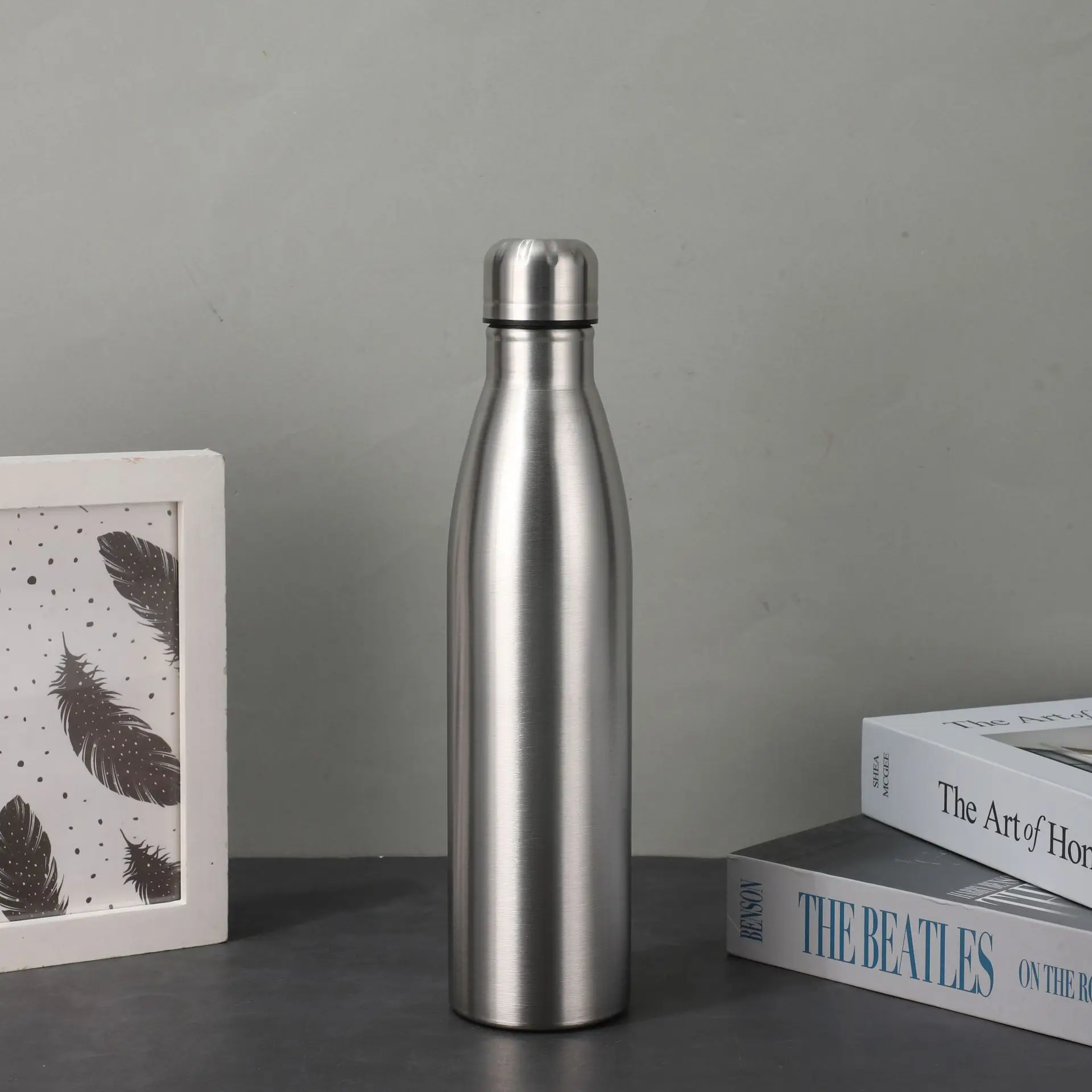 كوب معزول من الفولاذ المقاوم للصدأ بطبقة واحدة، غلاية تسلق الجبال للسفر في الهواء الطلق بسعة كبيرة، كوب ماء رياضي