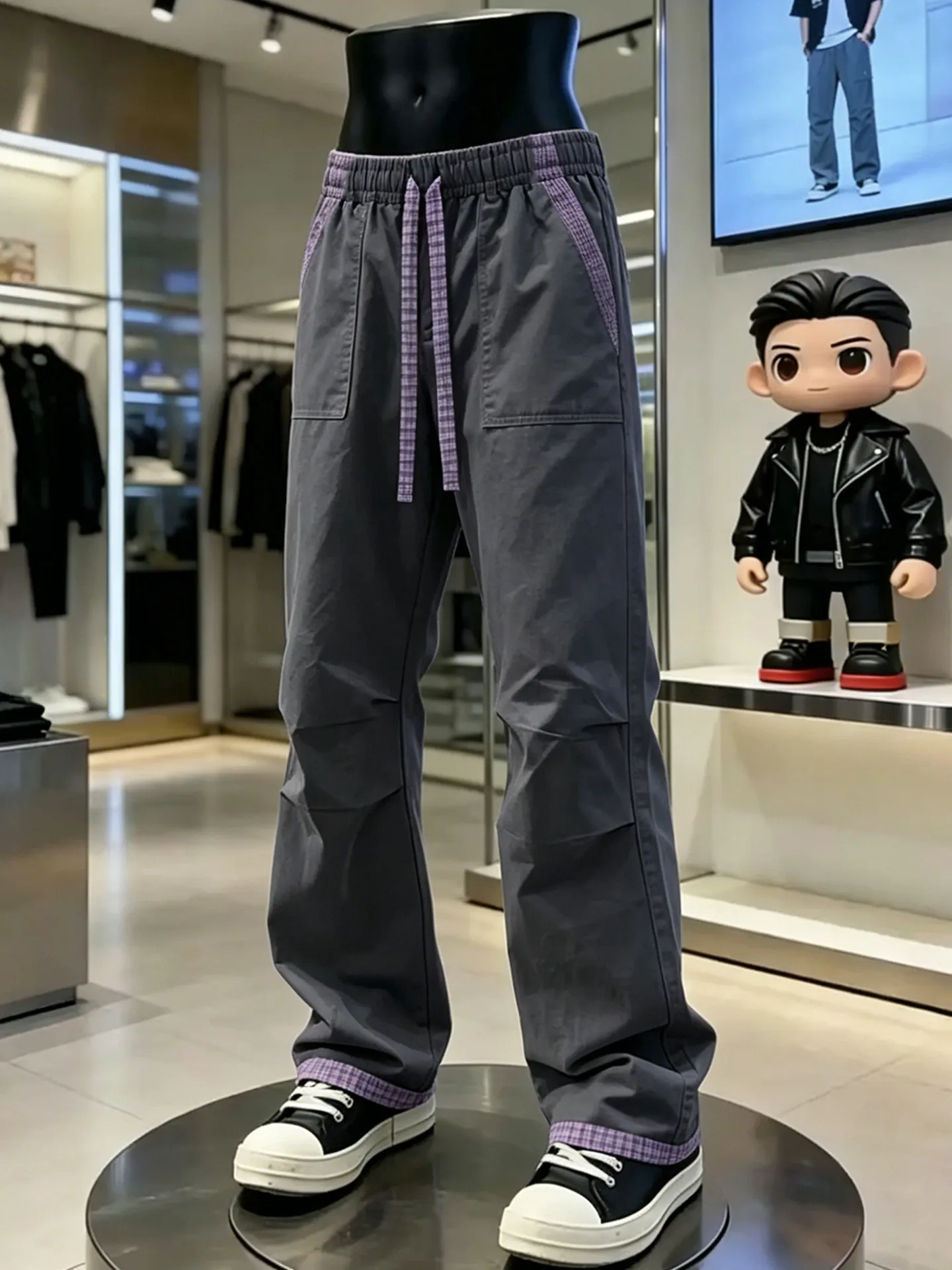 Cloud Grey Outdoor Quick Dry Men's Summer Casual Straight Leg Soft  Sports Pants American Style Fashionable Brand