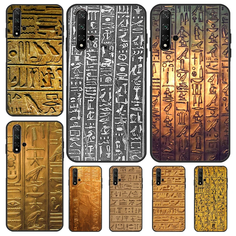 Egyptian Hieroglyphics Case For Huawei P Smart 2019 Nova 5T 9 10 SE 3i 8i 11i Y60 Y61 Y70 Y90 P20 P40 Lite P30 Pro