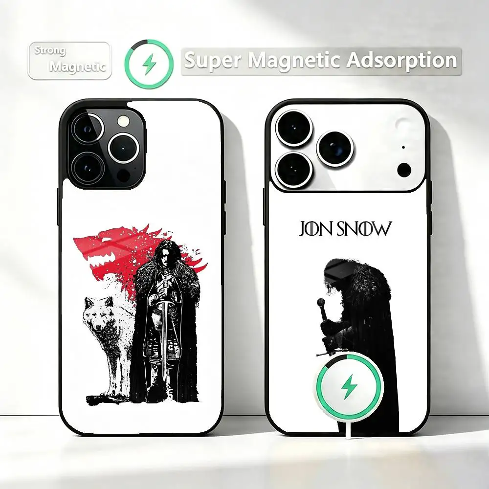 G-Game Of T-Thrones J-Jon Snow  Phone Case For iPhone17,16,15,14,13,12,11 Plus,Pro Supports Magnetic Wireless Charging