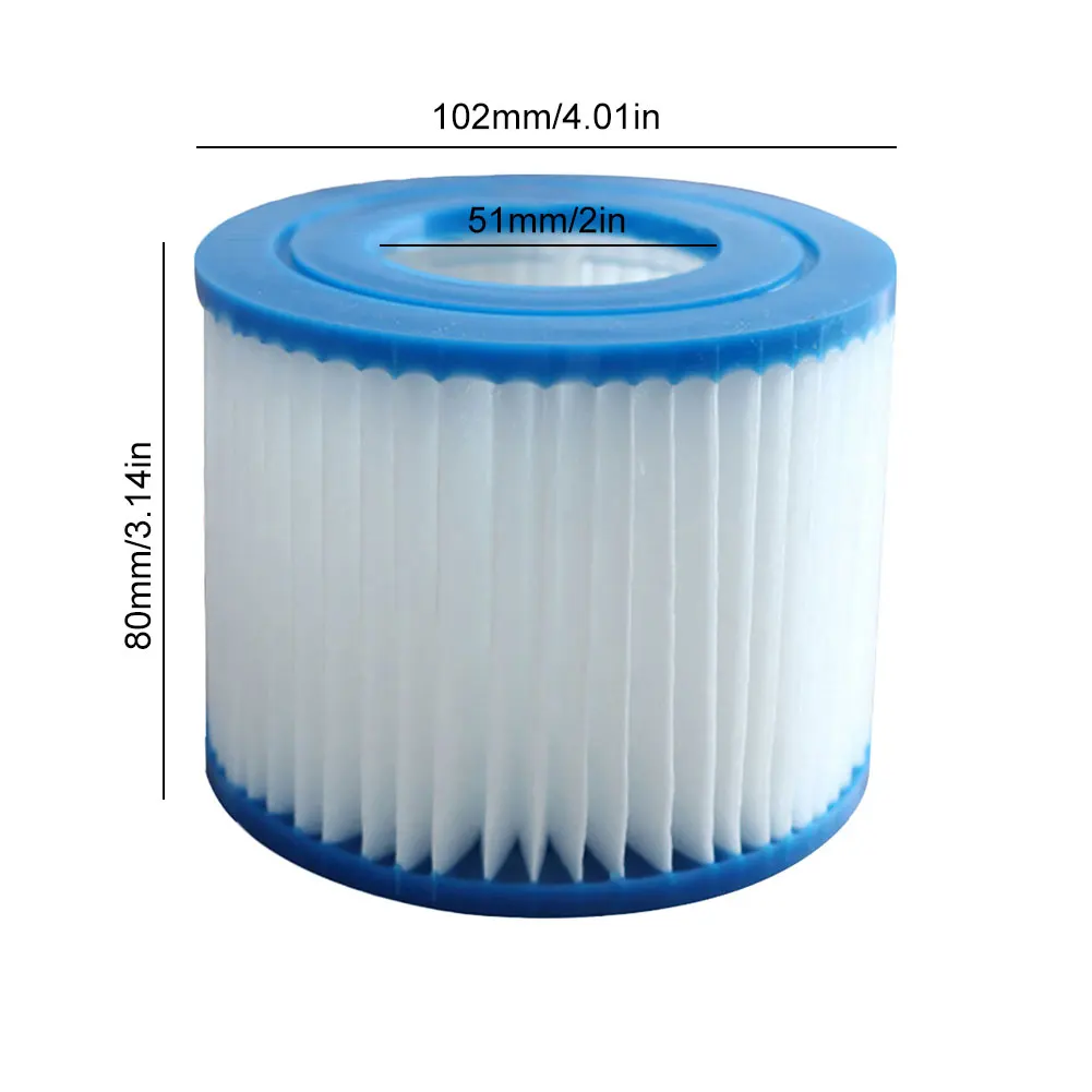 1-10PCS Replacement Swimming Pool Filter Fit for Bestway Flowclear Size VI Filter Cartridge Lay-Z-Spa - Miami Vegas Palm Springs