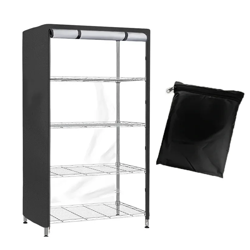

Shelf Dust Cover 210D Silver Coated Oxford Cloth Waterproof Dustproof Storage Shelving Unit Cover Organizer Wire Rack Covers
