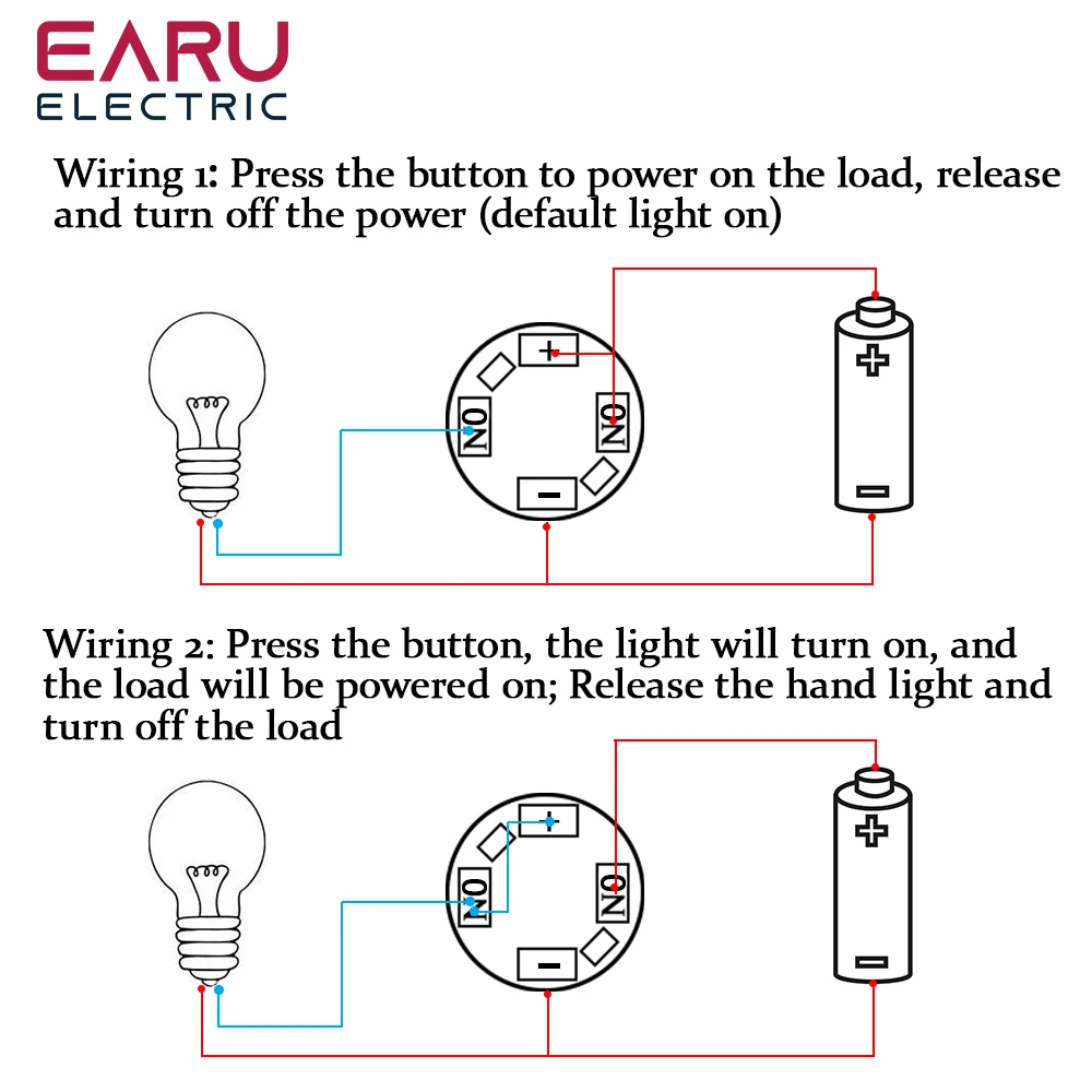 3 Triple Color RGB LED Light Mirco Switch Short Stroke Momentary Self-reset 16 19 22mm Waterproof Metal Push Button Switch Blue