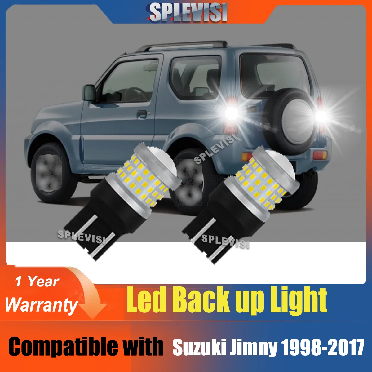 

2x 7440 7443 6000K White LED Back Up Reverse Lights IP68 DC 12V Canbus Error Free Upgrade For Suzuki Grand Vitara Jimny SX4