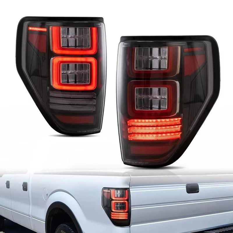Full LED Tail Lamp Red Turn Signal Rear Lights Assembly 2009-2014 Car Taillights For Ford F150 Car Light Accessories