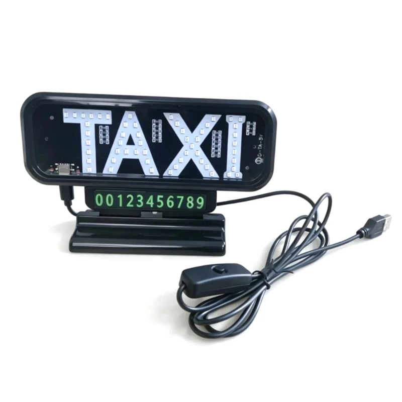 USB Powered Display Sign with Dashboard Stand Base for Daily Ride Share and Service Vehicle Display Use H9EE