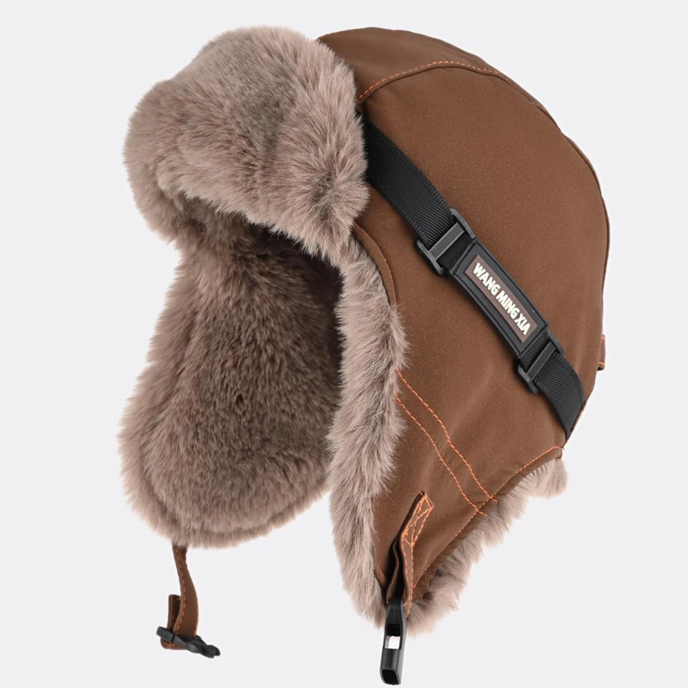 

HT4987 Russian Hat New Thick Warm Soft Fur Winter Hats Men Women Windproof Snow Ski Trapper Earflap Cap Male Female Bomber Hat